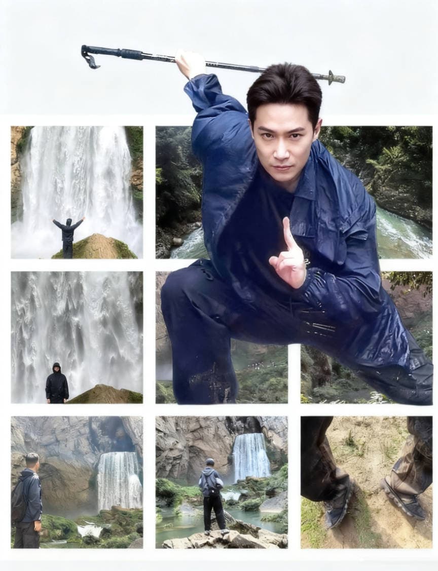 3D Collage Example - Waterfall